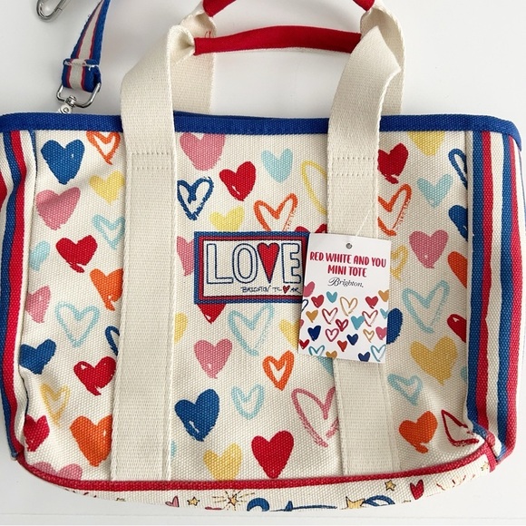 New Brighton Canvas Red White and You Mini Tote Bag - Picture 5 of 10